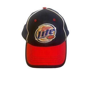 Head Start Miller Lite Hat Men’s One Size Blue/Red Nascar Sample Adjustable
